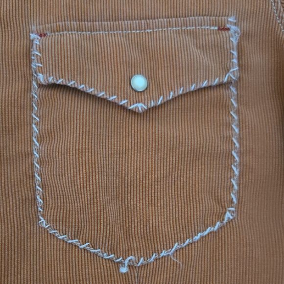 Ryan Micheal Silk/Cotton Women's Button Down Western Shirt, pumpkin Orange - Picture 13 of 14